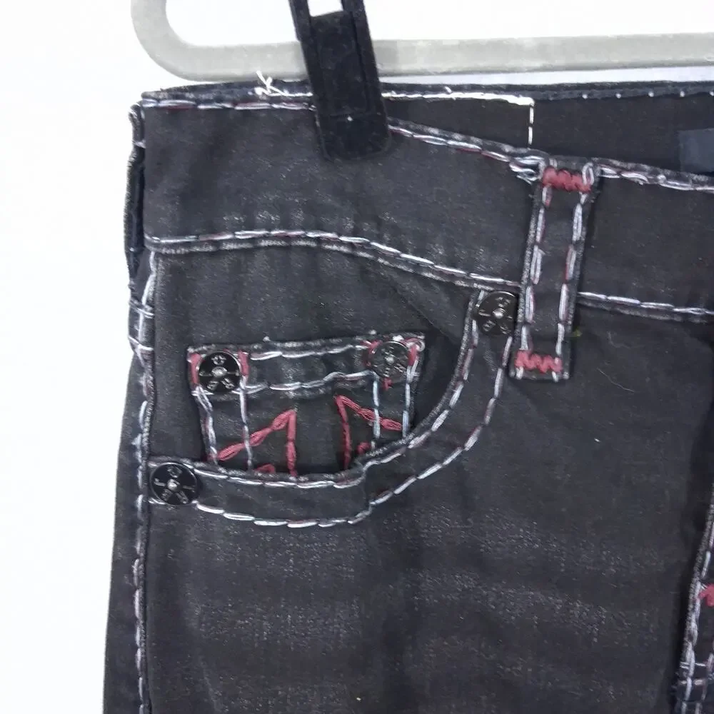 True Religion World Tour Ricky Relaxed Straight Jeans Black 31 NWT